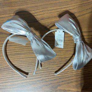 Headbands - Big Silver Bow -2 - New